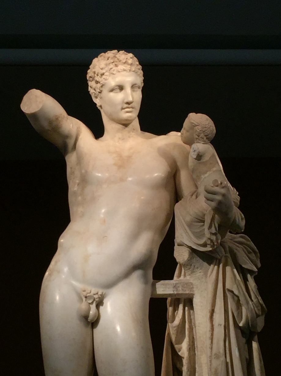Statue of Hermes by the sculptor Praxiteles, Olympia, Greece